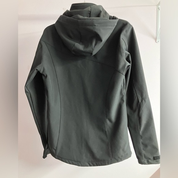 Women’s Snow/Ski Jacket, Soft Shell, Size S, Black/Neon Closures, by DSG - Picture 2 of 7